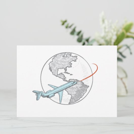 Rond de Wereld Kaart (Staand voorkant)