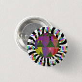 Rond de Wereld  Ronde Button 3,2 Cm (Voorkant /achterkant)
