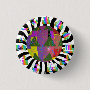 Rond de Wereld  Ronde Button 3,2 Cm