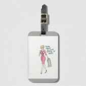 'Rond de wereld vliegen label van vuilniszak opkna Bagagelabel (Voorkant (verticaal))