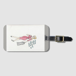 'Rond de wereld vliegen label van vuilniszak opkna Bagagelabel