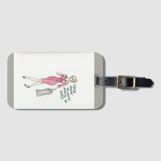 'Rond de wereld vliegen label van vuilniszak opkna Bagagelabel (Voorkant (horizontaal))