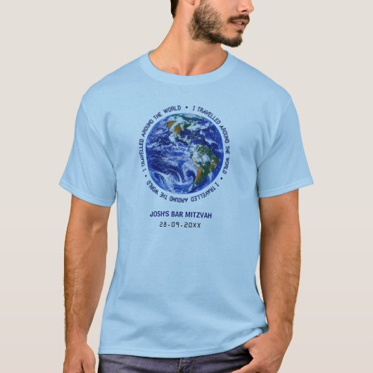 Rond de Wereldbalie rond Mitzvah T-shirt (Voorkant)
