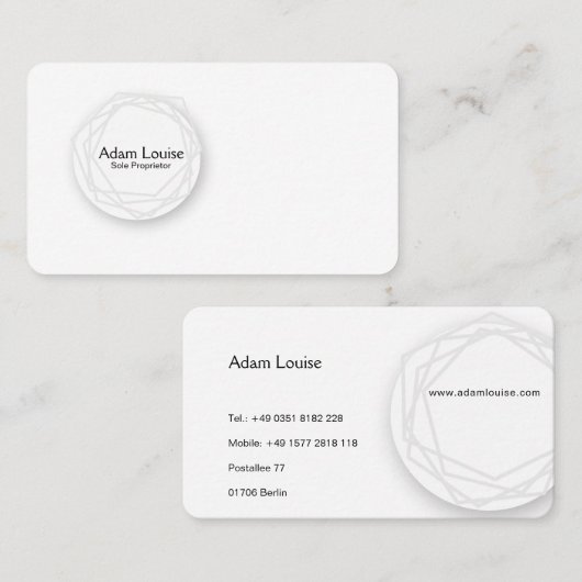 rond de wereldbol visitekaartje (Voorkant / Achterkant)