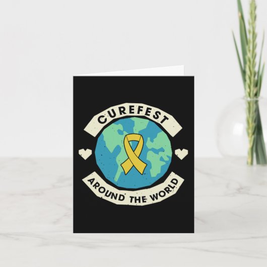 Rond de wereldkinderkankercampagne kaart (Voorkant)