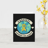 Rond de wereldkinderkankercampagne kaart (Gele Bloem)