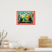 Rond de wereldreis met Vintage Poster (Keuken)