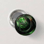 Rond de World Green Abstract Art Button (rond) (Voorkant /achterkant)