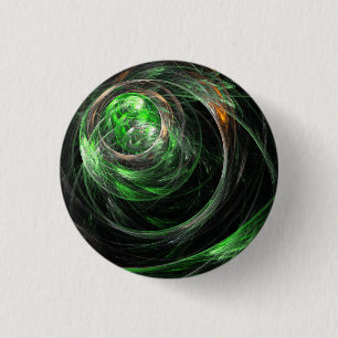 Rond de World Green Abstract Art Button (rond)