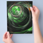 Rond de World Green Abstract Art Flyer (Hand)