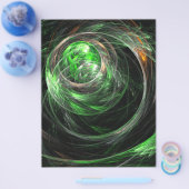 Rond de World Green Abstract Art Flyer (Enkel)