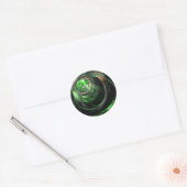 Rond de World Green Abstract Art Round Sticker (Envelop)