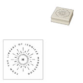 Rond de zon modern uniek uit de bibliotheek van rubberstempel (Gestempeld)