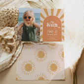 Rond de zonfoto 's avagen uitnodigen kaart