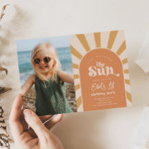 Rond de zonfoto 's avagen uitnodigen