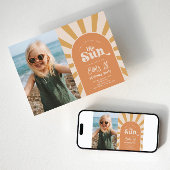 Rond de zonfoto 's avagen uitnodigen kaart