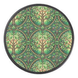 Rond decoratief object met een levendig  hockey puck