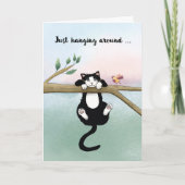 Rond denken over je kattekattevogel kaart (Voorkant)