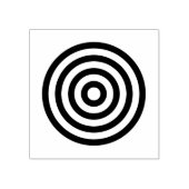 Rond doel 2 inch vierkante inktstempel rubberstempel (Afrduk)