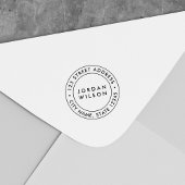 Rond Dubbel Grens Modern Adres van de Terugkeer Zelfinktende Stempel