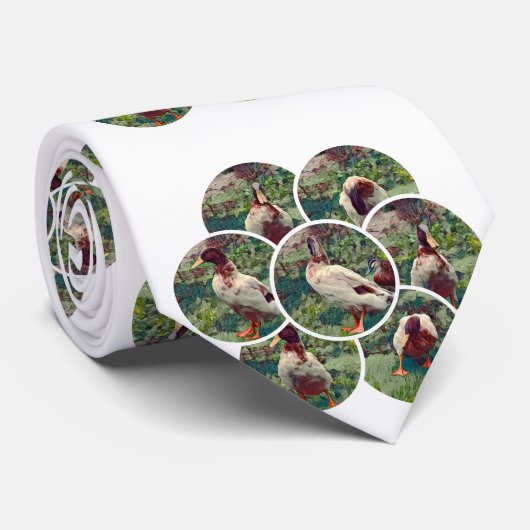 Rond Duck Photo Collage, Stropdas (Opgerold)