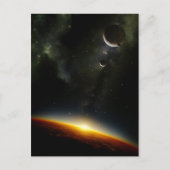 Rond een buitenaardse planeet briefkaart (Voorkant)