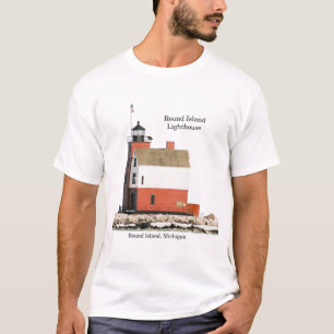 Rond-eilanden vuurtoren shirt licht
