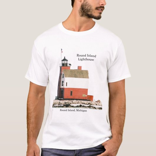Rond-eilanden vuurtoren shirt licht (Voorkant)