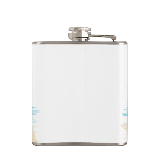 Rond-eilandvuurtoren Vinyl Wrapped Flask Heupfles (Achterkant)