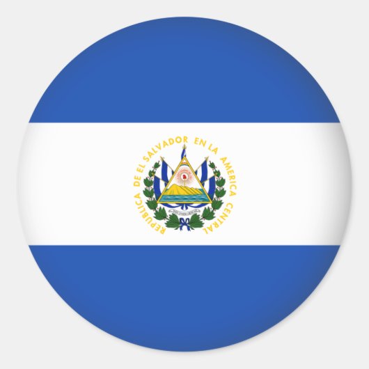 Rond El Salvador Ronde Sticker (Voorkant)
