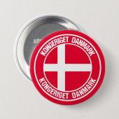 Rond embleem Denemarken Ronde Button 7,6 Cm (Voorkant /achterkant)