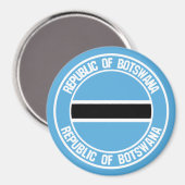 Rond embleem van Botswana Magneet (Voorkant / Achterkant)