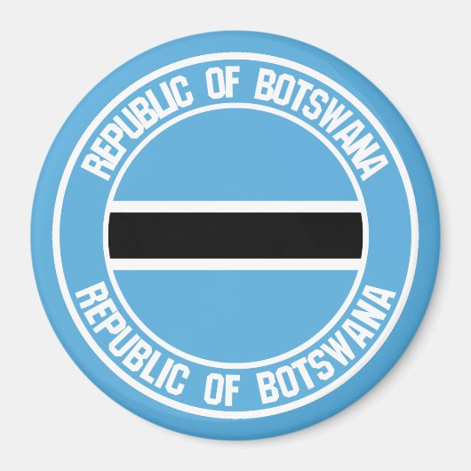 Rond embleem van Botswana Magneet (Voorkant)