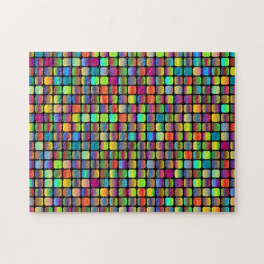 Rond en kleurrijk plein legpuzzel (Horizontaal)