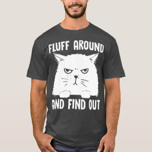 Rond en ontdek de grappige kat van de kat. t-shirt