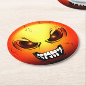 Rond en Papier Angermoji Ronde Kartonnen Onderzetter (Gebogen)