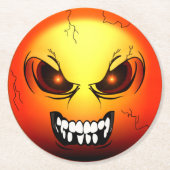 Rond en Papier Angermoji Ronde Kartonnen Onderzetter (Voorkant)