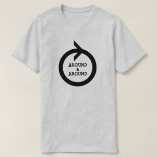 rond en rond de cirkelpijl, grijs t-shirt