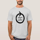 rond en rond de cirkelpijl, grijs t-shirt (Voorkant)