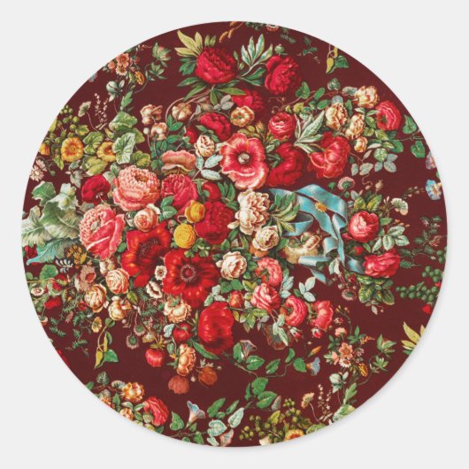 ROND ENVELOPE SEAL STICKER FLORAL CHINTZ (Voorkant)