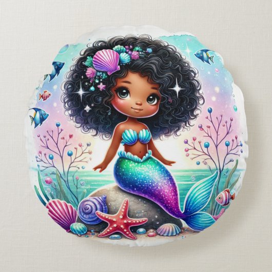 Rond Esme Mermazing Mermaid Sierkussen Kussen (Voorkant)