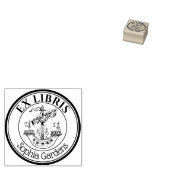 Rond Ex Libris Lymphad Motif Rubber Stempel (Gestempeld)