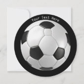 Rond Football Voetbal Aangepaste tekst Modern Feestdagenkaart (Voorkant)