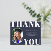 Rond foto Lijst Afstuderen Hartelijk dank Briefkaart (Staand voorkant)