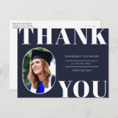 Rond foto Lijst Afstuderen Hartelijk dank Briefkaart (Voorkant / Achterkant)