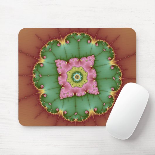 Rond - Fractal Mousepad Muismat (Met muis)