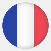 Rond Frankrijk Ronde Sticker (Voorkant)