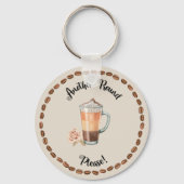 ROND FUNNY COFFEE SLEUTELHANGER (Voorkant)