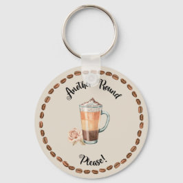 ROND FUNNY COFFEE SLEUTELHANGER