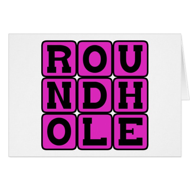 Rond Gat, Vierkante Pin (Voorkant Horizontaal)